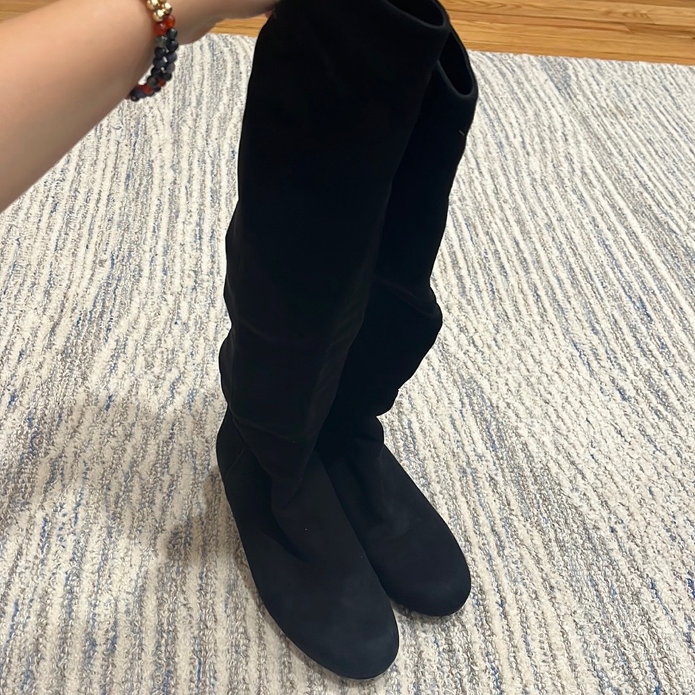 Stuart Weitzman black suede over the knee boots